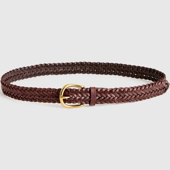 Quince Women's Josie European Leather Braided Belt