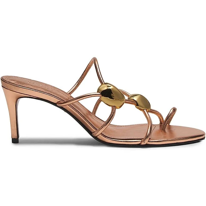 Schutz Women's Hera Metallic Leather Mules