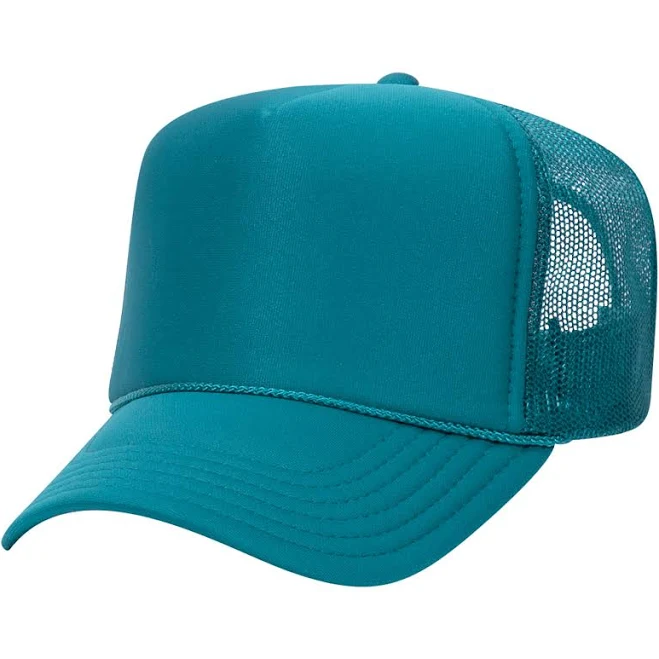Adult Otto Polyester Foam Front 5 Panel High Crown Mesh Back Trucker Hat