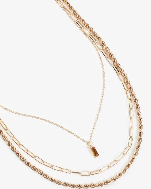 maurices Women's Layered Gemstone Necklace