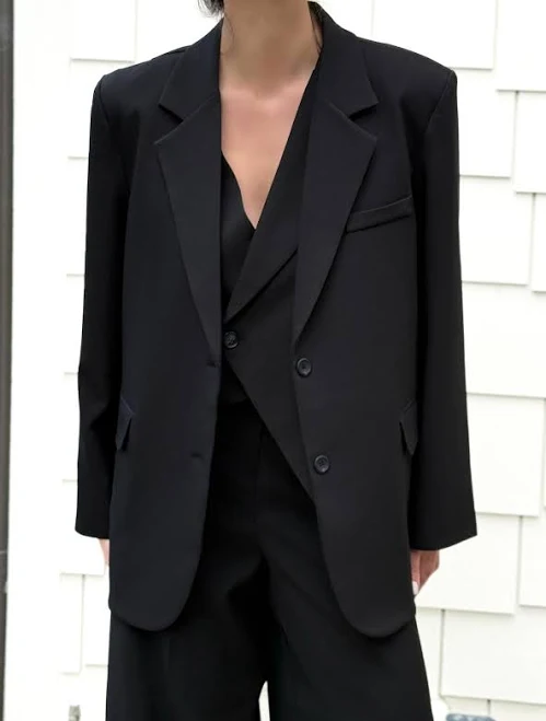 Relaxed Fit Linen Blend Blazer