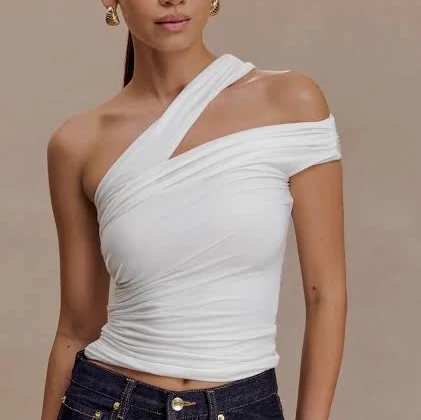 Meshki Anna One Shoulder Modal Top