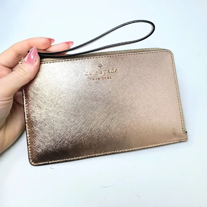 Kate Spade Spencer Metallic Leather Wristlet
