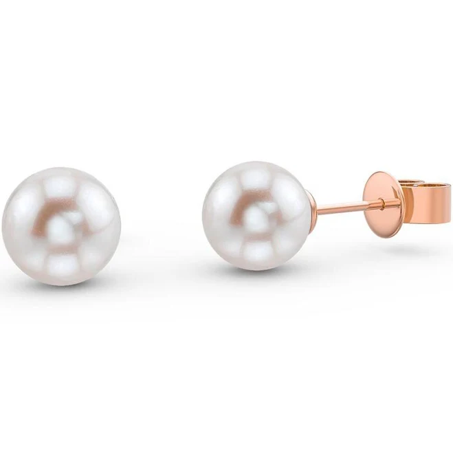 18K Gold Vermeil Venus Freshwater Pearl Stud Earrings