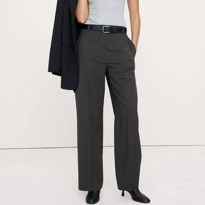 Banana Republic Women's High-Rise Modern Straight Italian Wool Pants