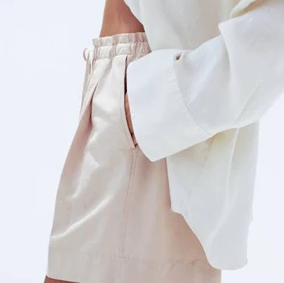 H&M Linen-Blend Drawstring Shorts