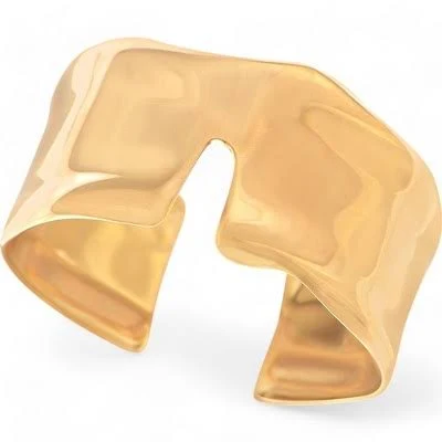 Women's Sculptural Open Geometric Cuff Bracelet
