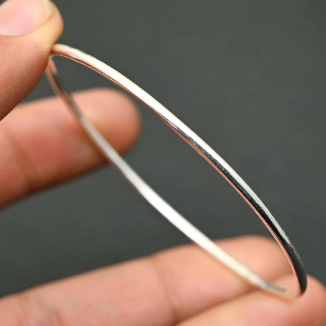 Dainty Sterling Silver Bangle Bracelet