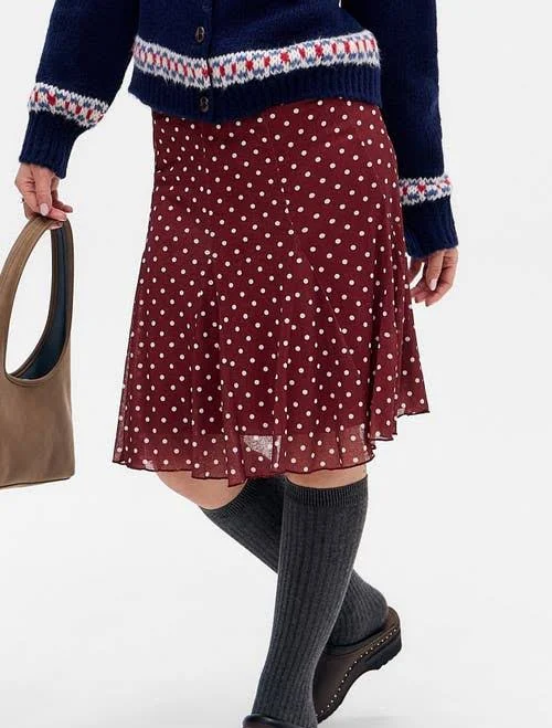 BDG Joni Polka Dot Skirt