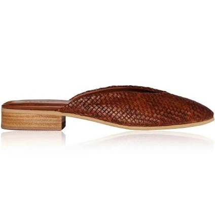 Faye Woven Leather Mules