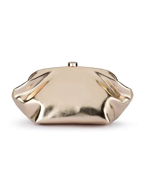 Olga Berg Tally Metallic Clutch