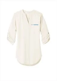 Women's 3/4-Sleeve Tunic Blouse, Ivory