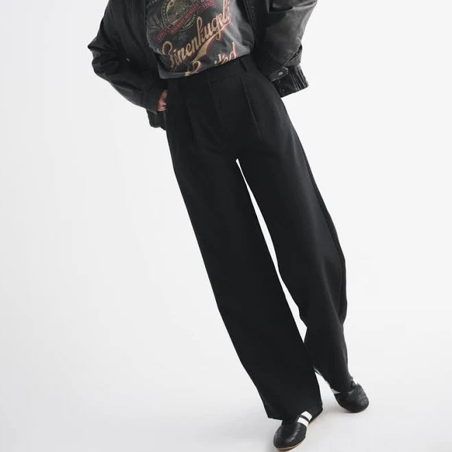 Women's Abercrombie & Fitch A&F Sloane Tailored Wide Leg Pant