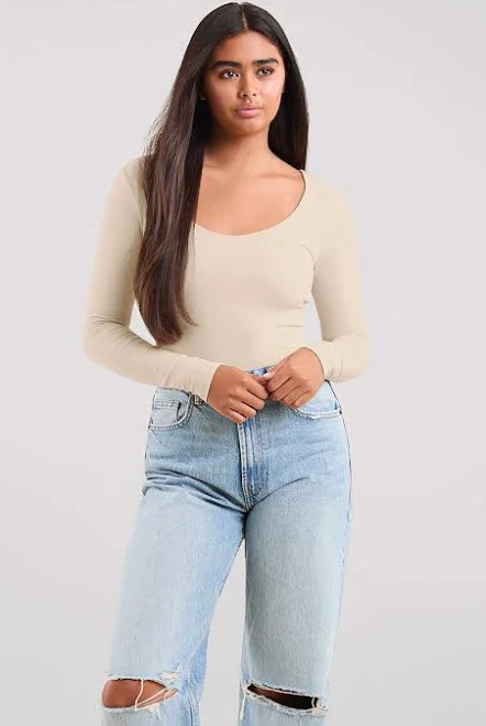 Long Sleeve Scoop Neck Bodysuit