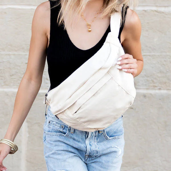 AILI's Corner London Oversize Canvas Crescent Sling