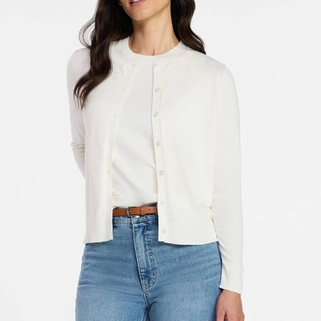 Time and Tru Women's Lightweight Fine Gauge Cardigan Sweater