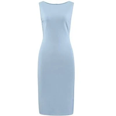 Women's Sleeveless Boat Neck Sheath Dress