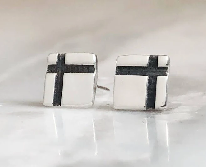 Sterling Silver Sculptor Studs