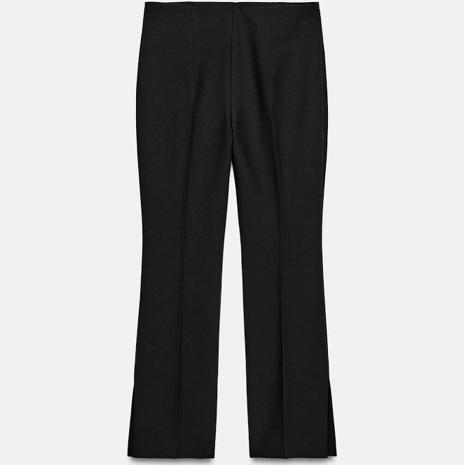 Woman Zara Zw Collection High-Waist Cropped Pants