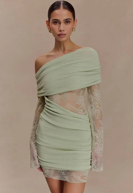 Luxie Lace Knit Mini Dress