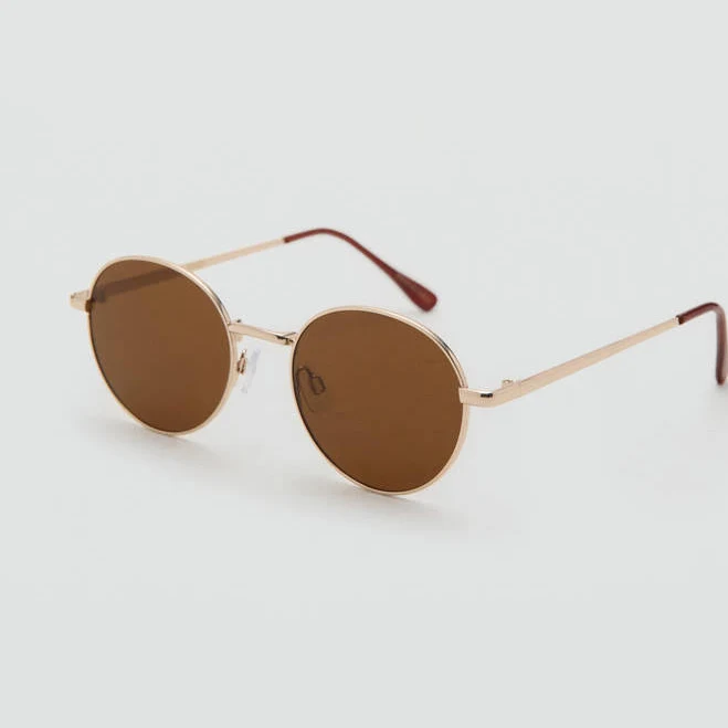 MANGO Round Metal-Frame Sunglasses