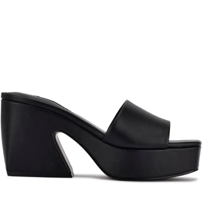 Nine West Women's Oklee Platform Slide Sandals Metallic