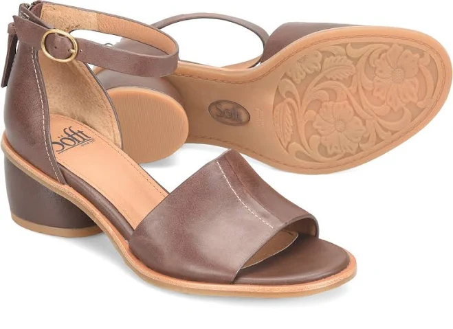 Sofft Women's Colby Rounded Heel Leather Sandals