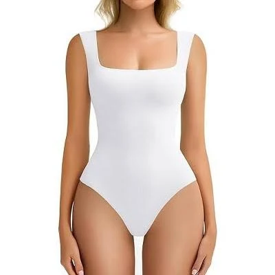 Avidlove Women's Square Neck Double Lined Bodysuit
