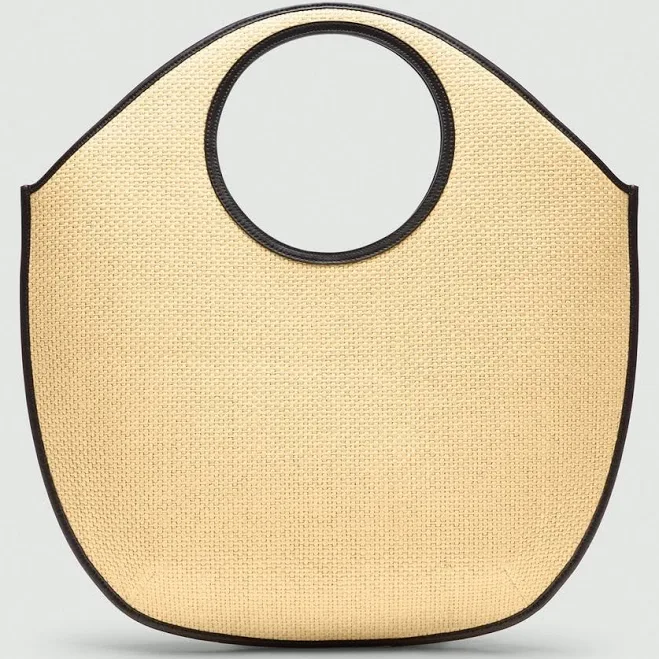 Theory Women's Raffia Circle Tote Bag