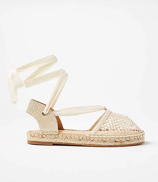 Loft Women's Mesh Lace Up Espadrilles