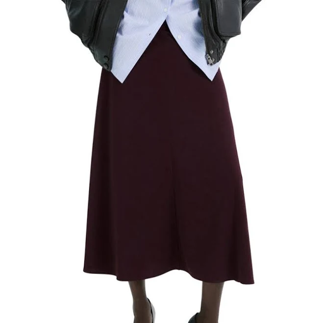 MANGO Women's Fine Knit Midi Skirt