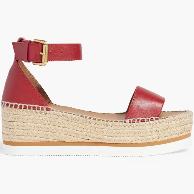 See by Chloé Women's Glyn Platform Calf-Skin Leather Sandal