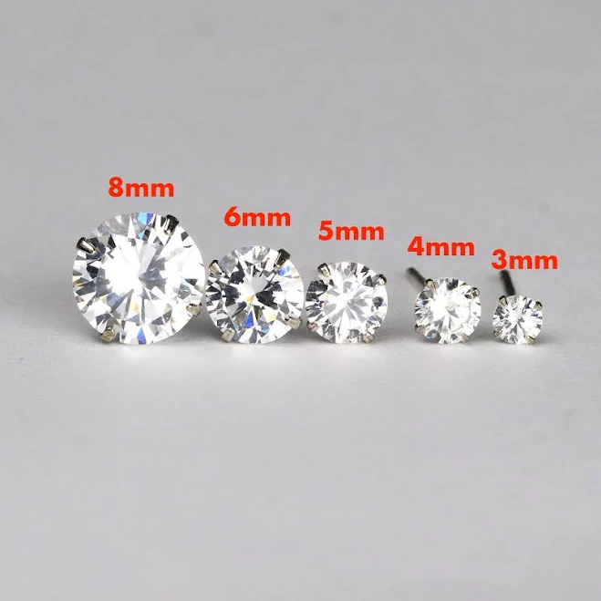 Sterling Silver Minimalist Round Stud Earrings