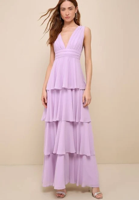 Lulus Tiered Maxi Dress