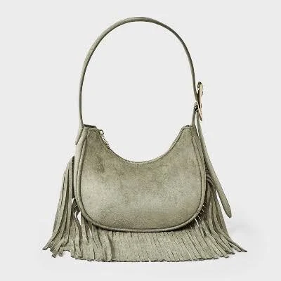 Universal Thread Western Faux Suede Fringe Shoulder Bag