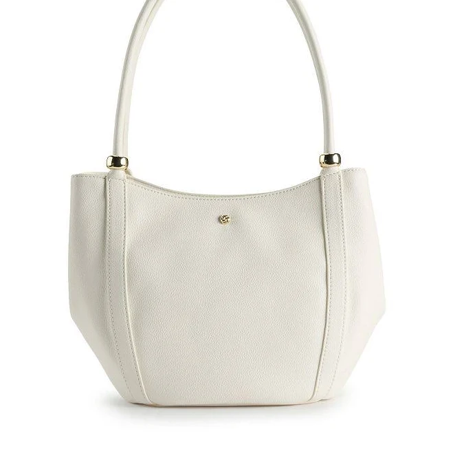 LC Lauren Conrad Allyson Curved Shoulder Bag, Ivory Tusk