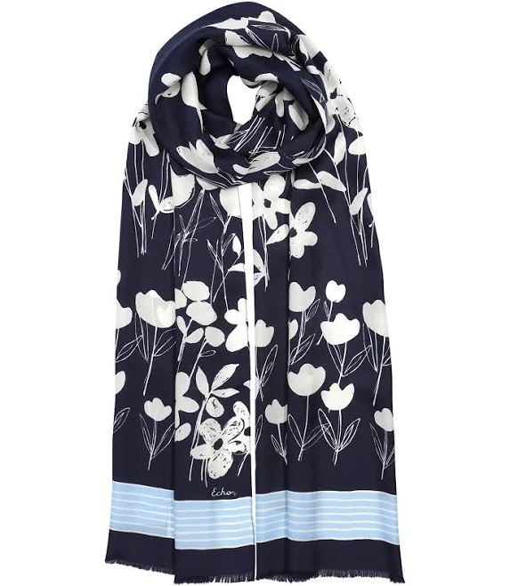 Echo Women's Scribble Floral Silk Oblong Scarf