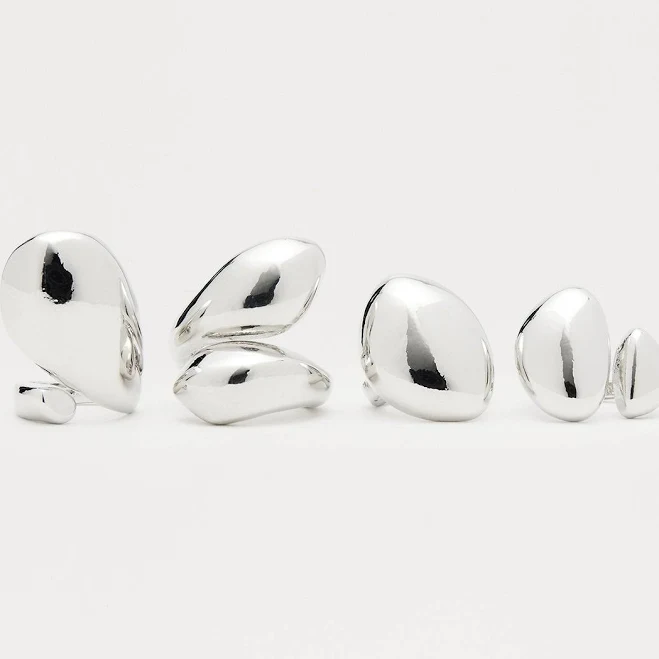 Fashion Nova Anastasia 4 Piece Silver Ring Set