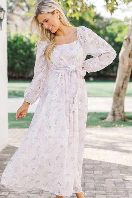 Feeling Just So Sweet Eyelet Midi Dress