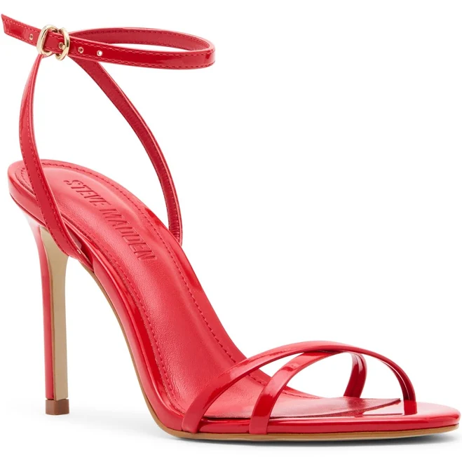 Steve Madden Women's Patent Ankle Strap Stiletto Sandals