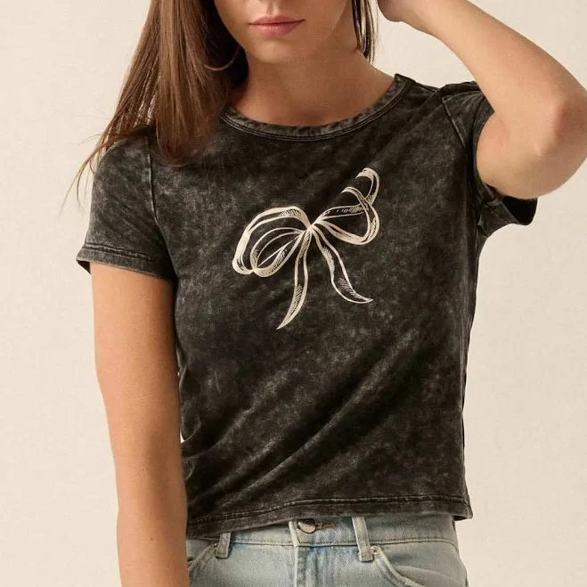 Bow Wow Vintage-Wash Graphic Baby Tee