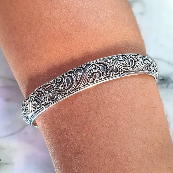Sterling Silver Intricate Cuff Bracelet