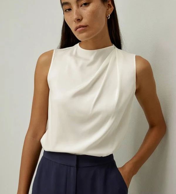 Lilysilk Women's Sleeveless Minimalist Silk Tank Top