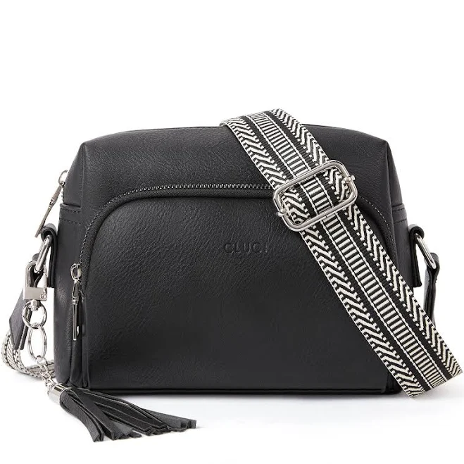 Women's Vegan Leather Crossbody Bag with Adjustable Wide Strap