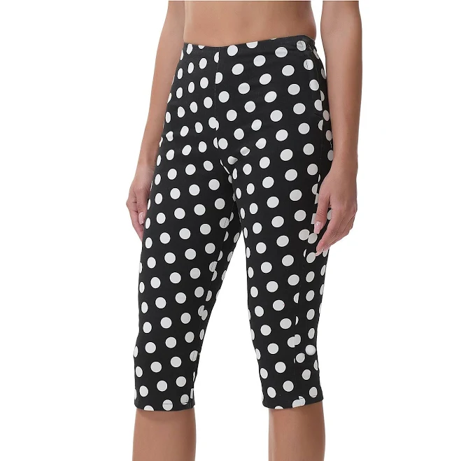Afrm Ronnie Polka Dot High Rise Capri Pants
