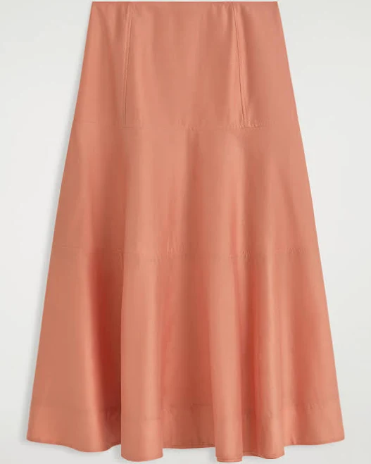 Cos Women's Paneled A-Line Midi Skirt