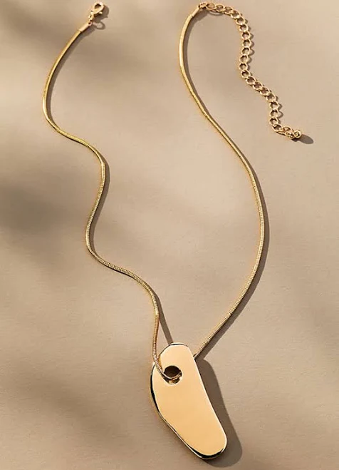 Anthropologie Delicate Sculptural Pendant Necklace