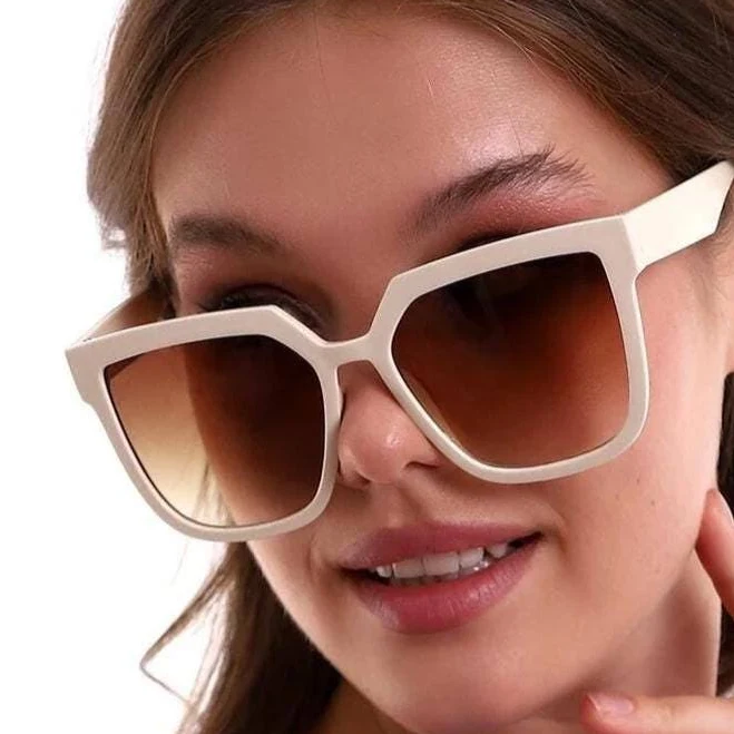 1990s Retro Oversized Square Sunglasses