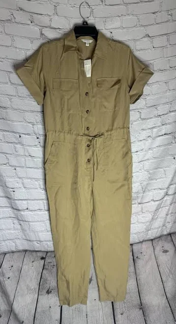 Banana Republic Women’s Utility Jumpsuit Drawstring Waist Khaki Size