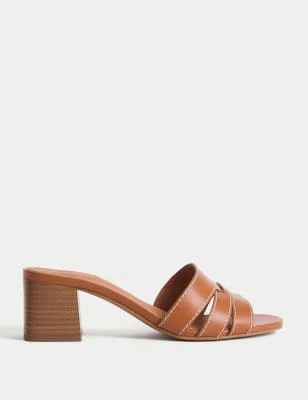 Marks & Spencer Wide Fit Block Heel Mules